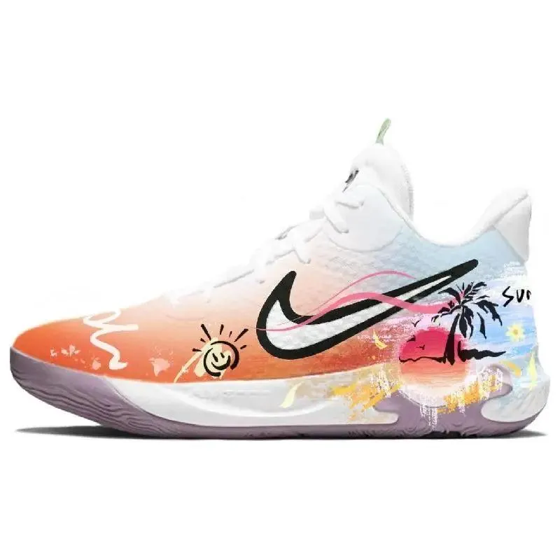 【Customize】Nike KD Trey 5 IX Vintage Basketball Shoes Men Low-top White/orange Sneakers shoes DJ6922-100