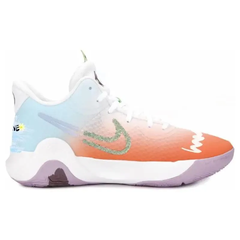 【Customize】Nike KD Trey 5 IX Vintage Basketball Shoes Men Low-top White/orange Sneakers shoes DJ6922-100