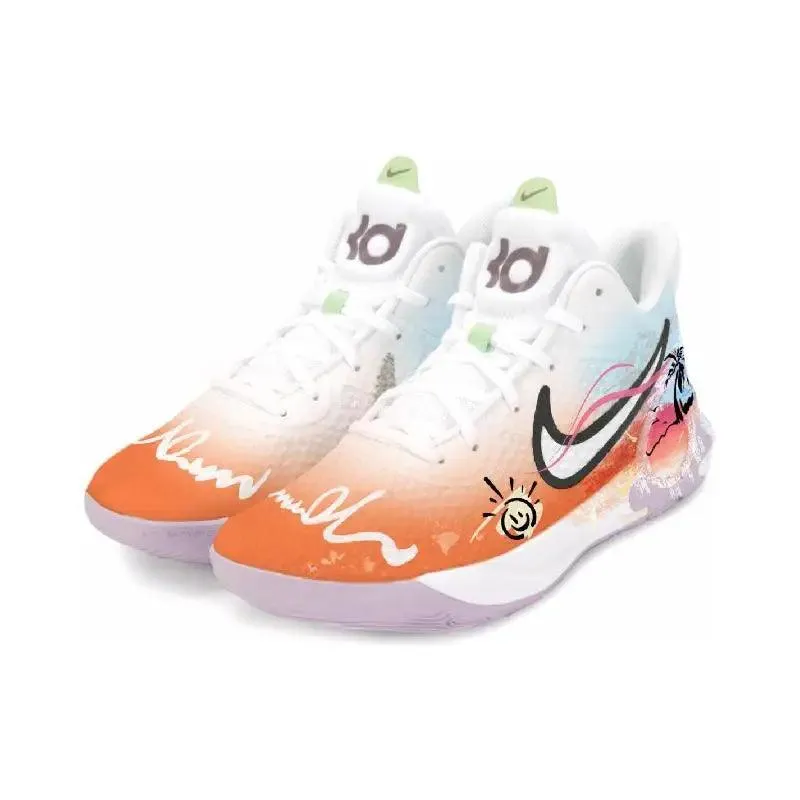 【Customize】Nike KD Trey 5 IX Vintage Basketball Shoes Men Low-top White/orange Sneakers shoes DJ6922-100