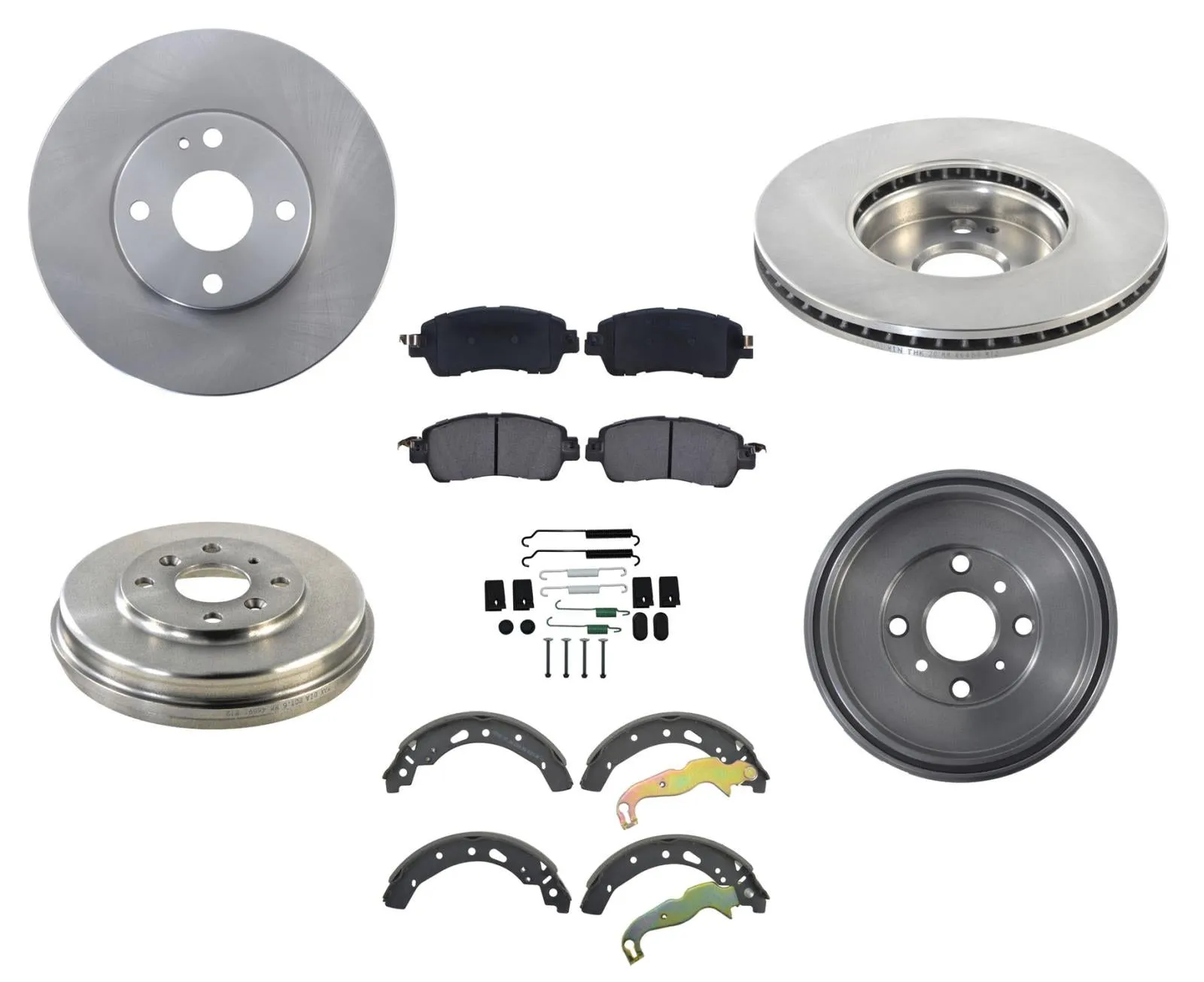 Disc Brake Brake Rotors & Pads Drums Brake Shoes For 2019-2020 Yaris 7pc