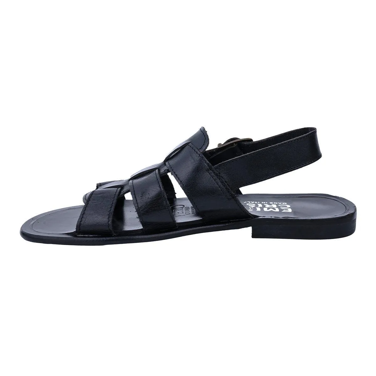 Emil Cris Strap Dress Sandals Leather Black Colour For Men