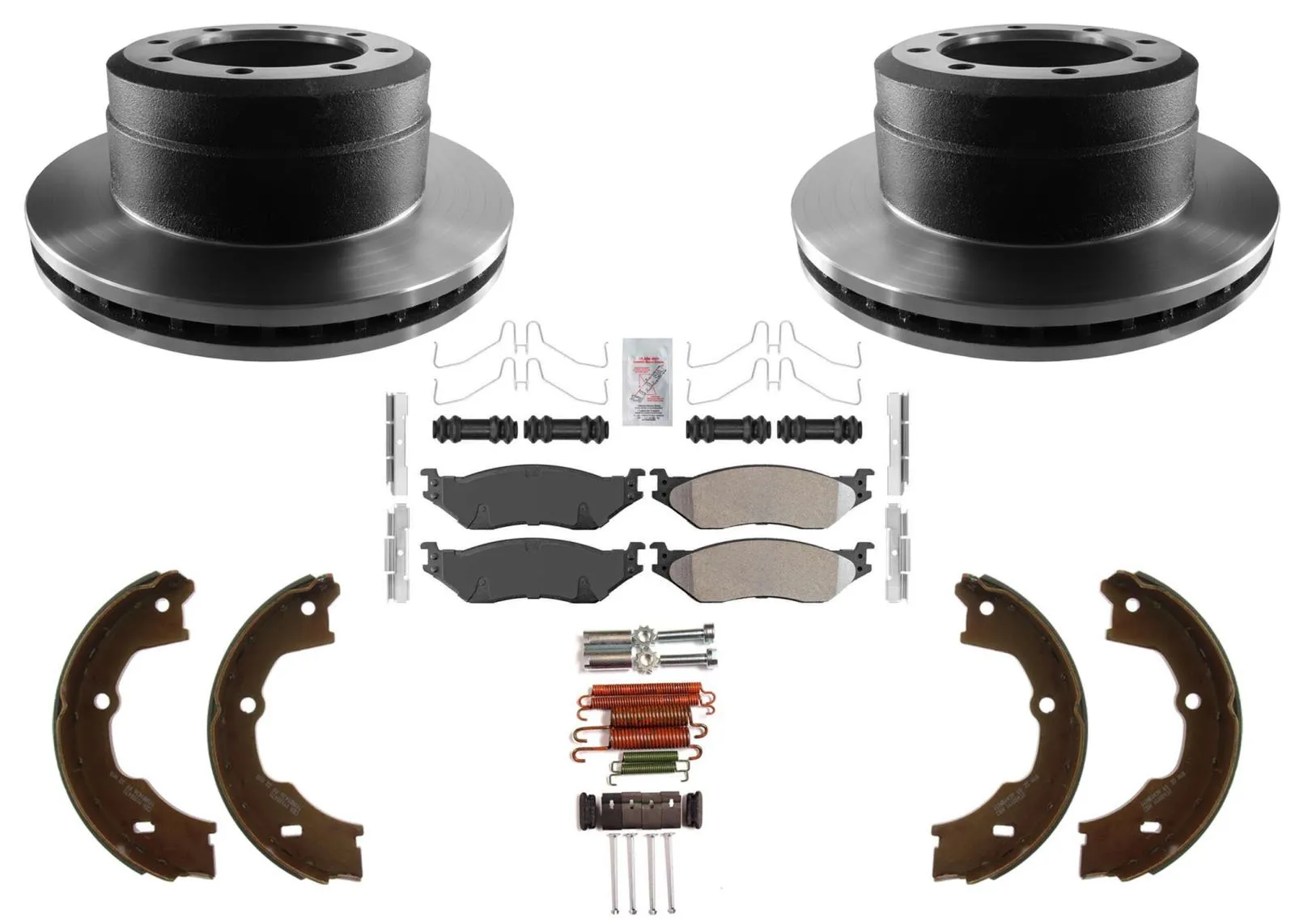 Fleet Performance Disc Brake Rotors Pads for Ford F450 F550 2011 2012 Crew Cab