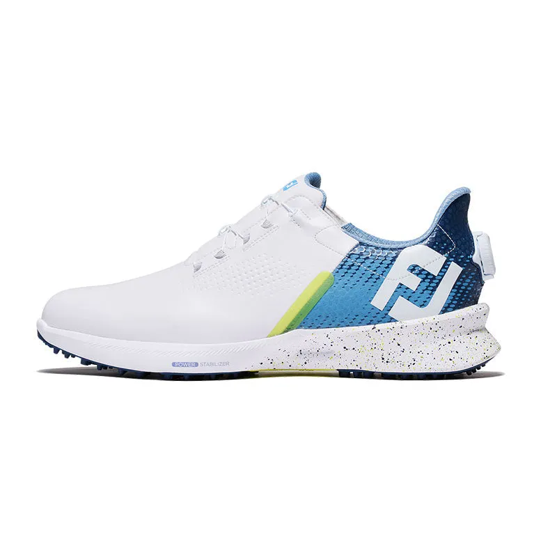 FOOTJOY Fuel BOA Men's Spikeless Shoes (White/Blue/Green)