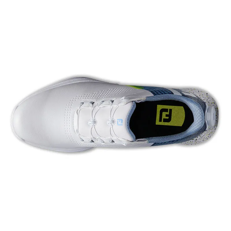 FOOTJOY Fuel BOA Men's Spikeless Shoes (White/Blue/Green)