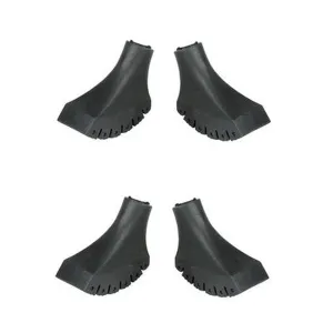 Four Pack of Nordic Style Tapered Rubber Replacement Tips for Walking and Hiking (Replacement Feet - Paws - Ferrules - Caps)   Fits All Hiking and Walking Poles