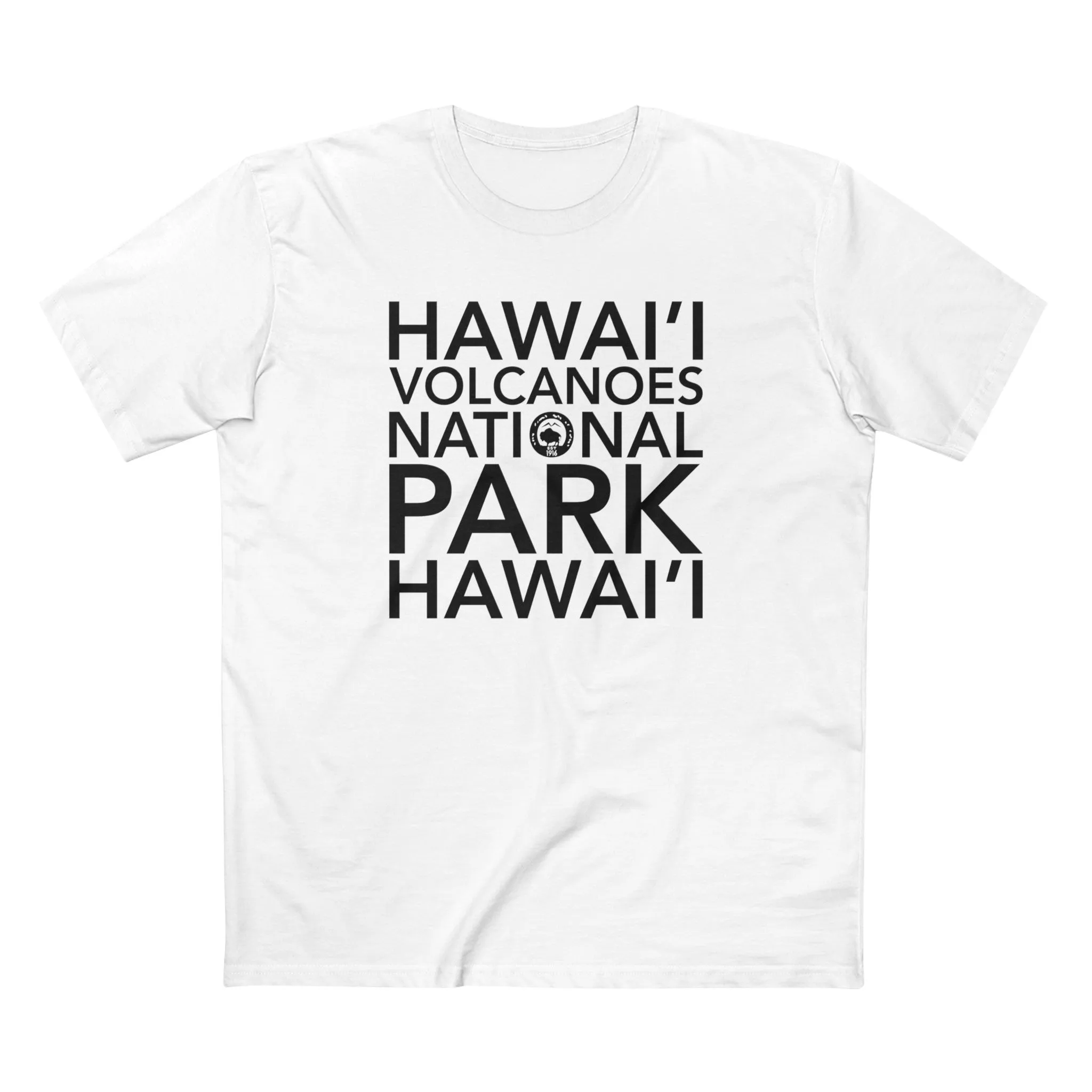 Hawai'i Volcanoes National Park T-Shirt Block Text