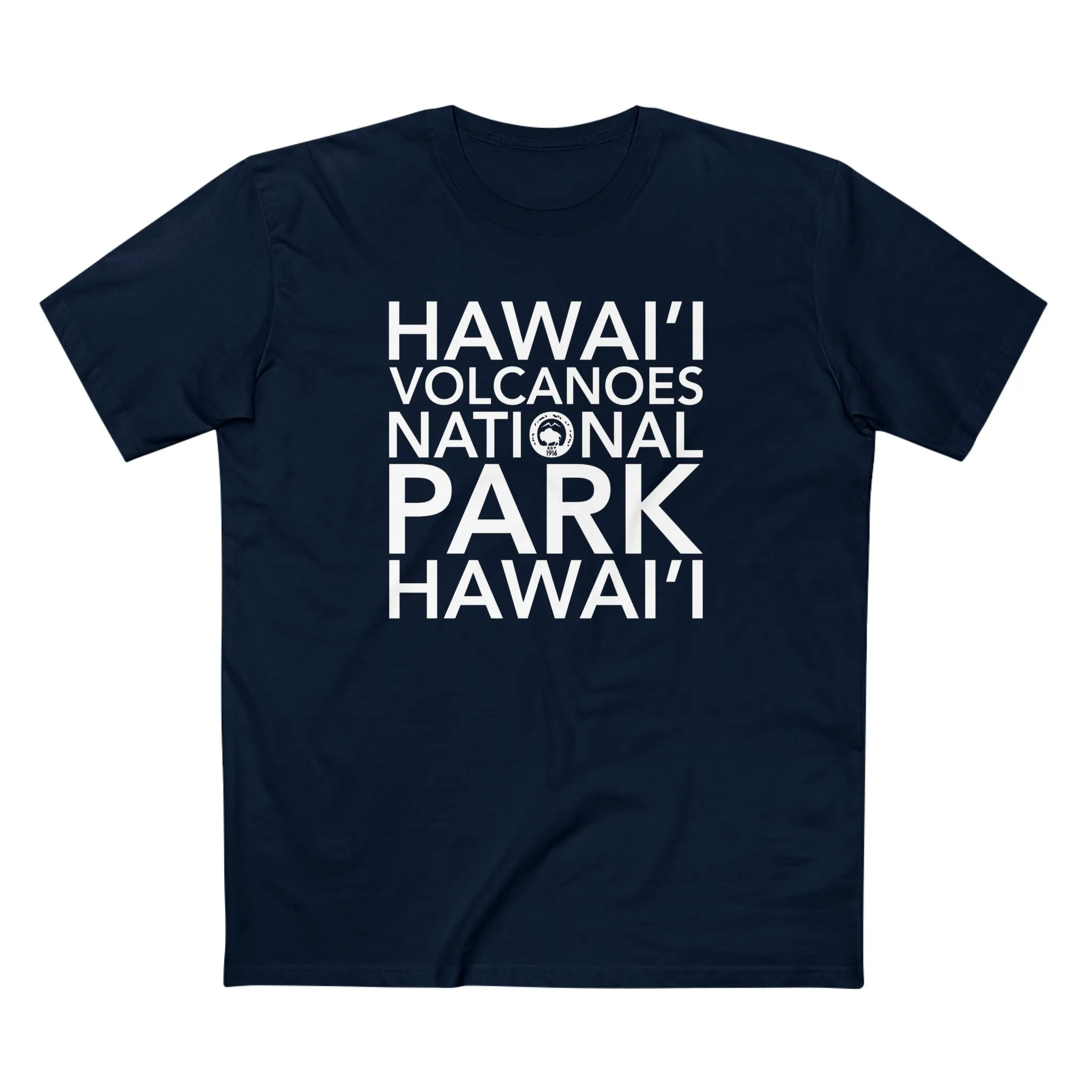 Hawai'i Volcanoes National Park T-Shirt Block Text