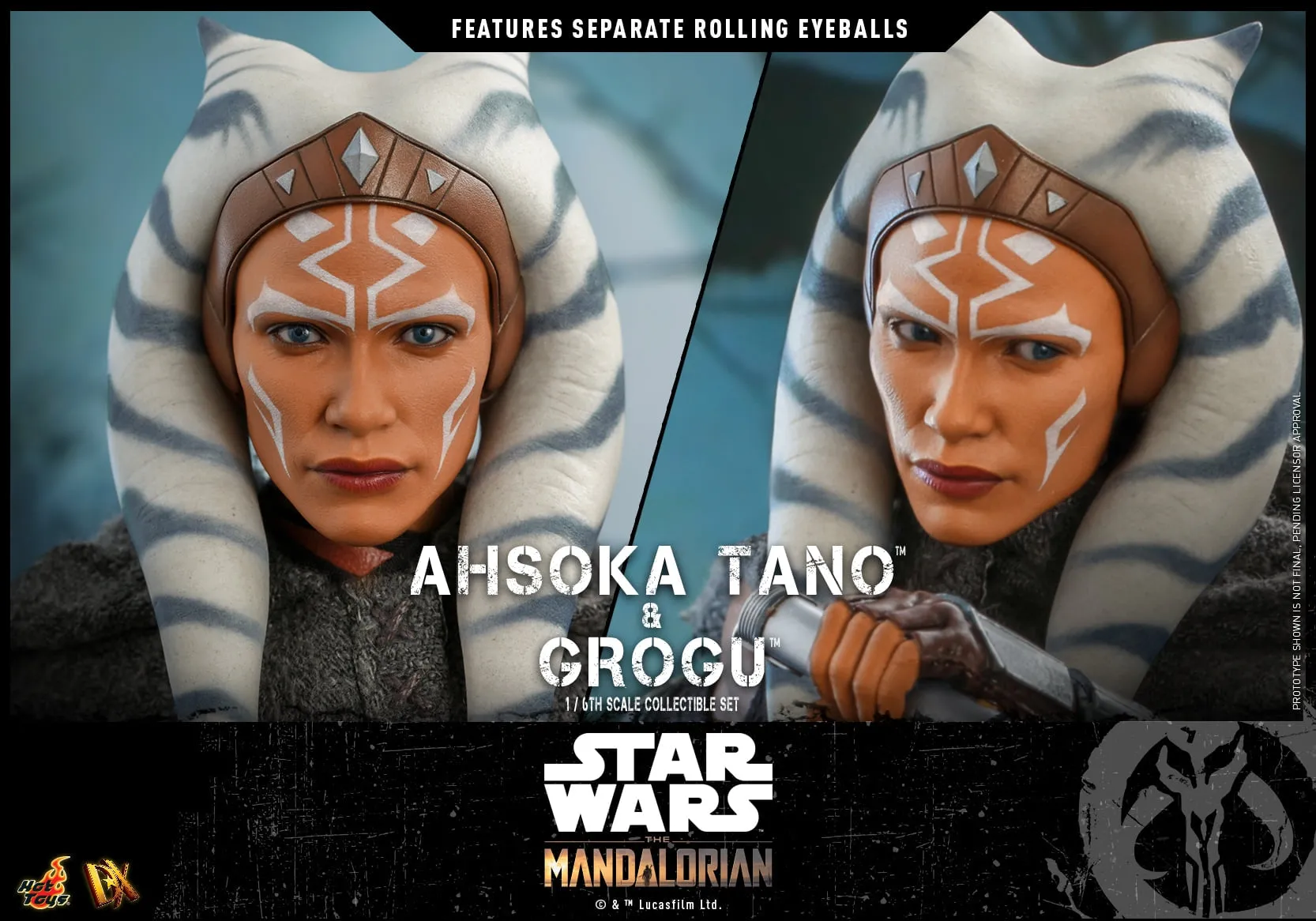 Hot Toys - DX21 - Star Wars™ The Mandalorian™ - 1/6th scale Ahsoka Tano™ & Grogu™ Collectible Set