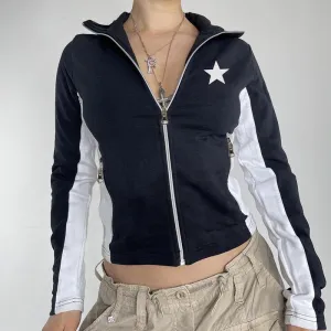 Joskaa Contrast Star Print Zip Up Jacket