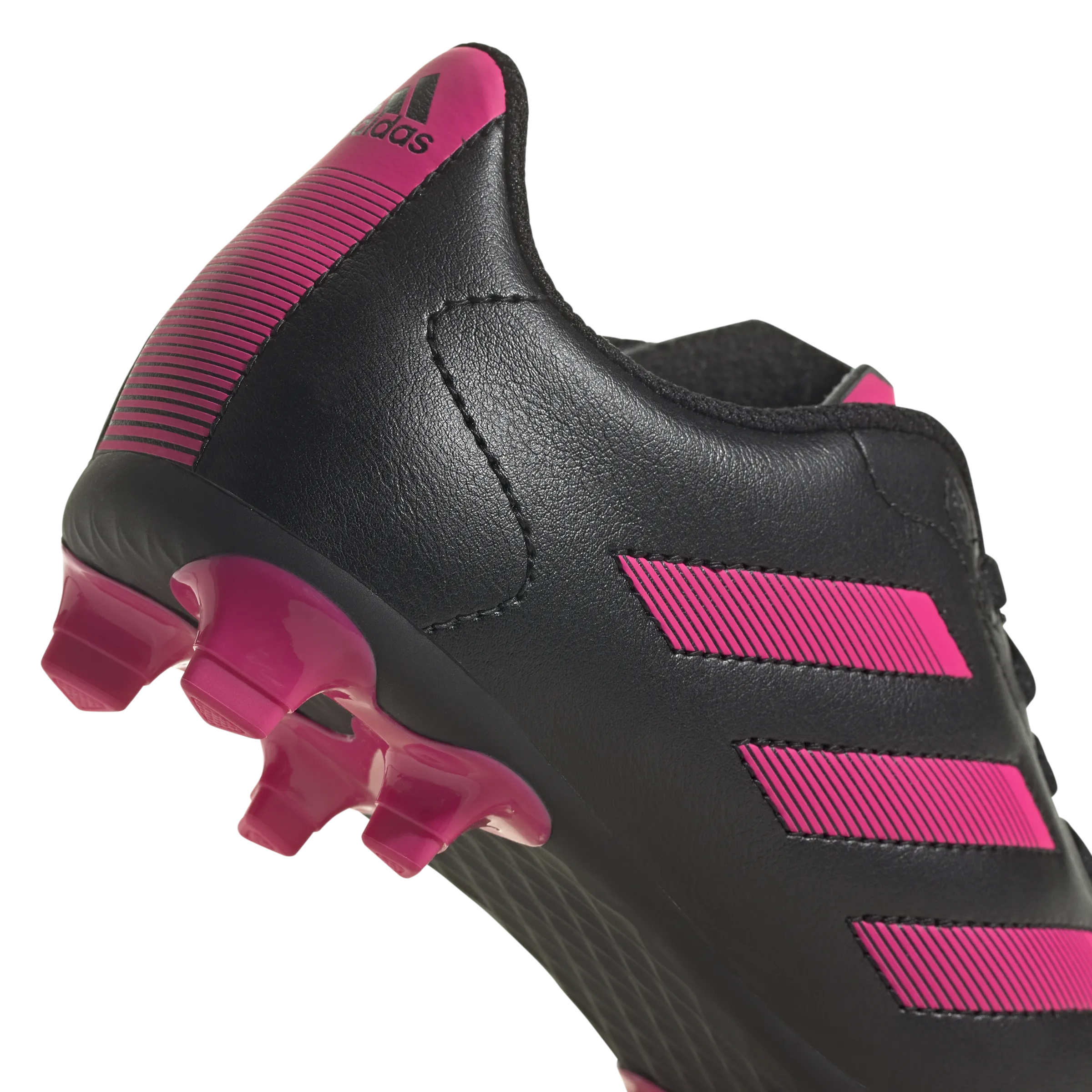 JR Goletto VIII Firm Ground Soccer Boots - Black/Pink