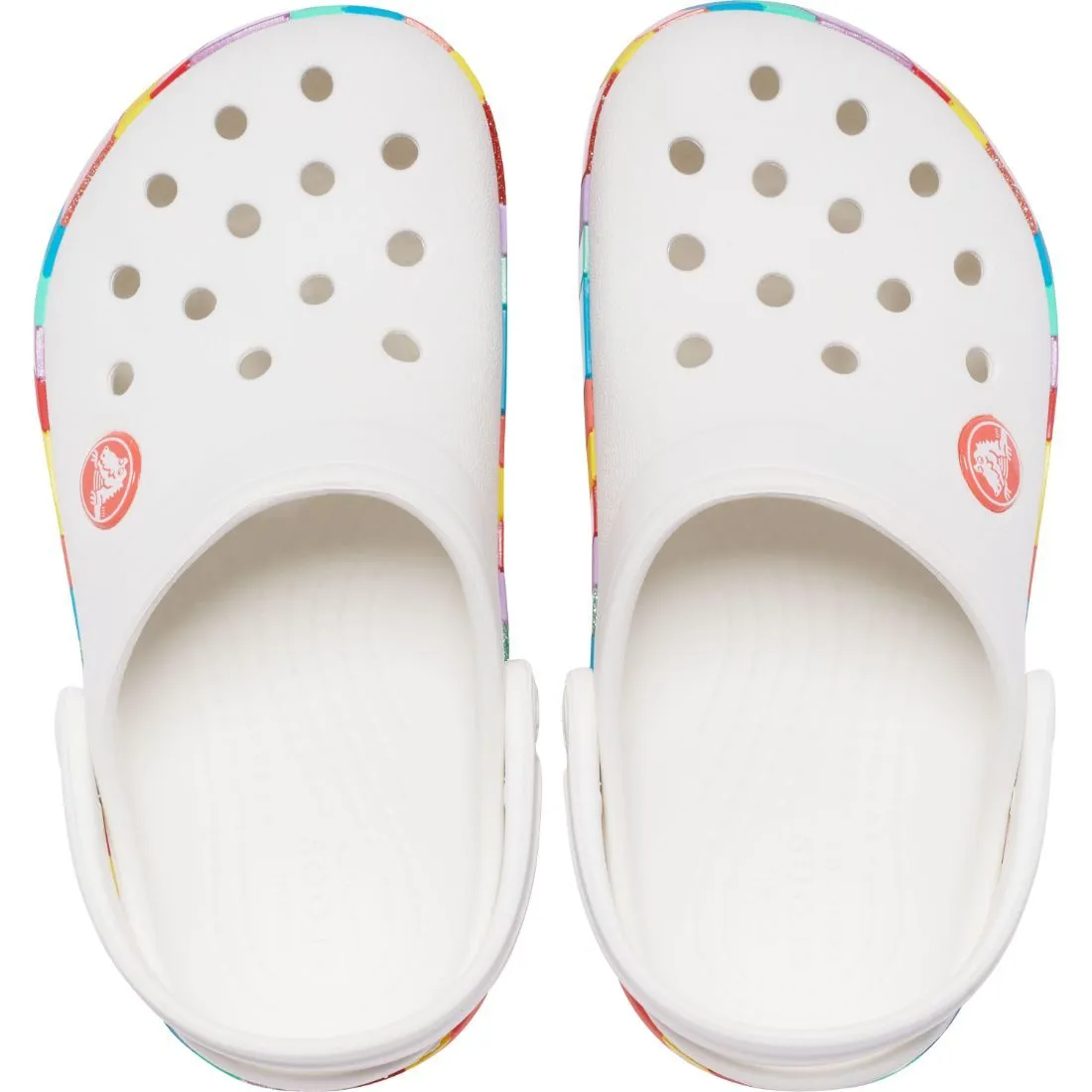 Kids’ Crocband Chevron Beaded Clog - White