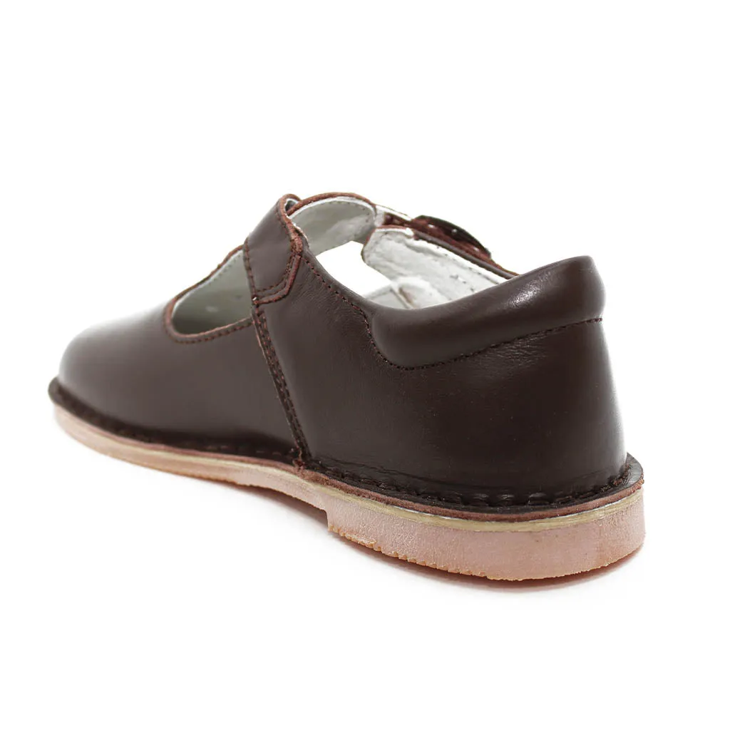 L’ Amour School Uniform Shoe Brown Walker Toddler Kids Girl-Kids Shoes