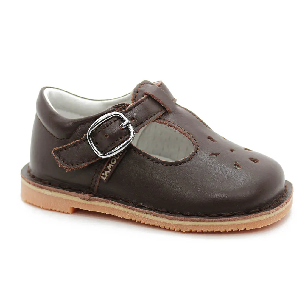 L’ Amour School Uniform Shoe Brown Walker Toddler Kids Girl-Kids Shoes