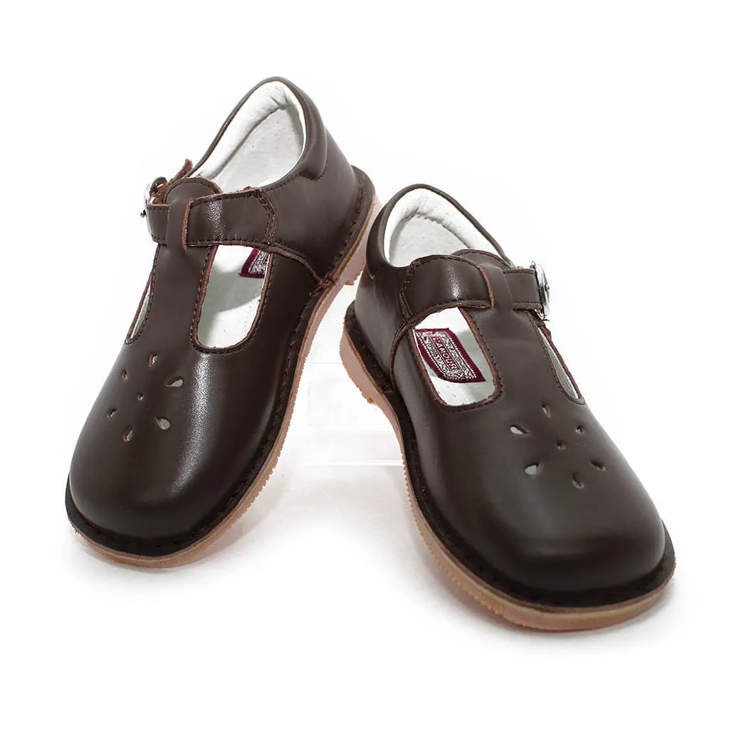 L’ Amour School Uniform Shoe Brown Walker Toddler Kids Girl-Kids Shoes