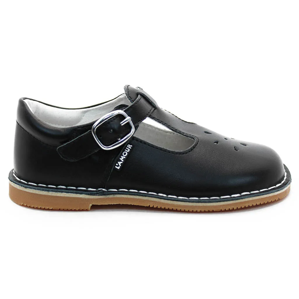 L'Amour School Uniform Shoe Black Toddlers Kids Girls - Kids Shoes