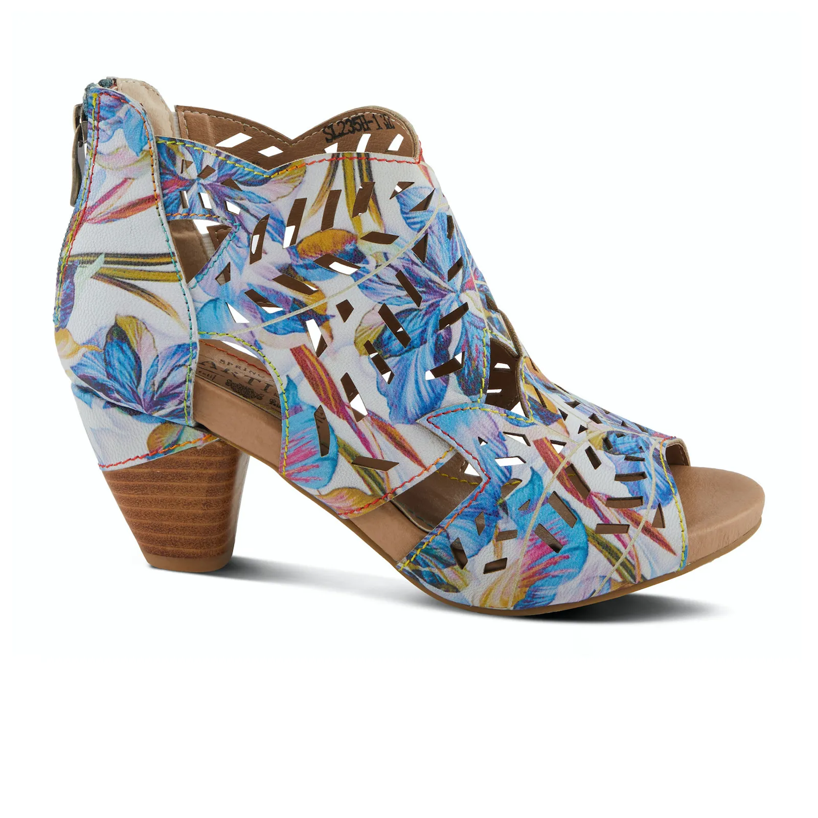 L'Artiste Icon Fleur Heeled Sandal (Women) - Blue Multi