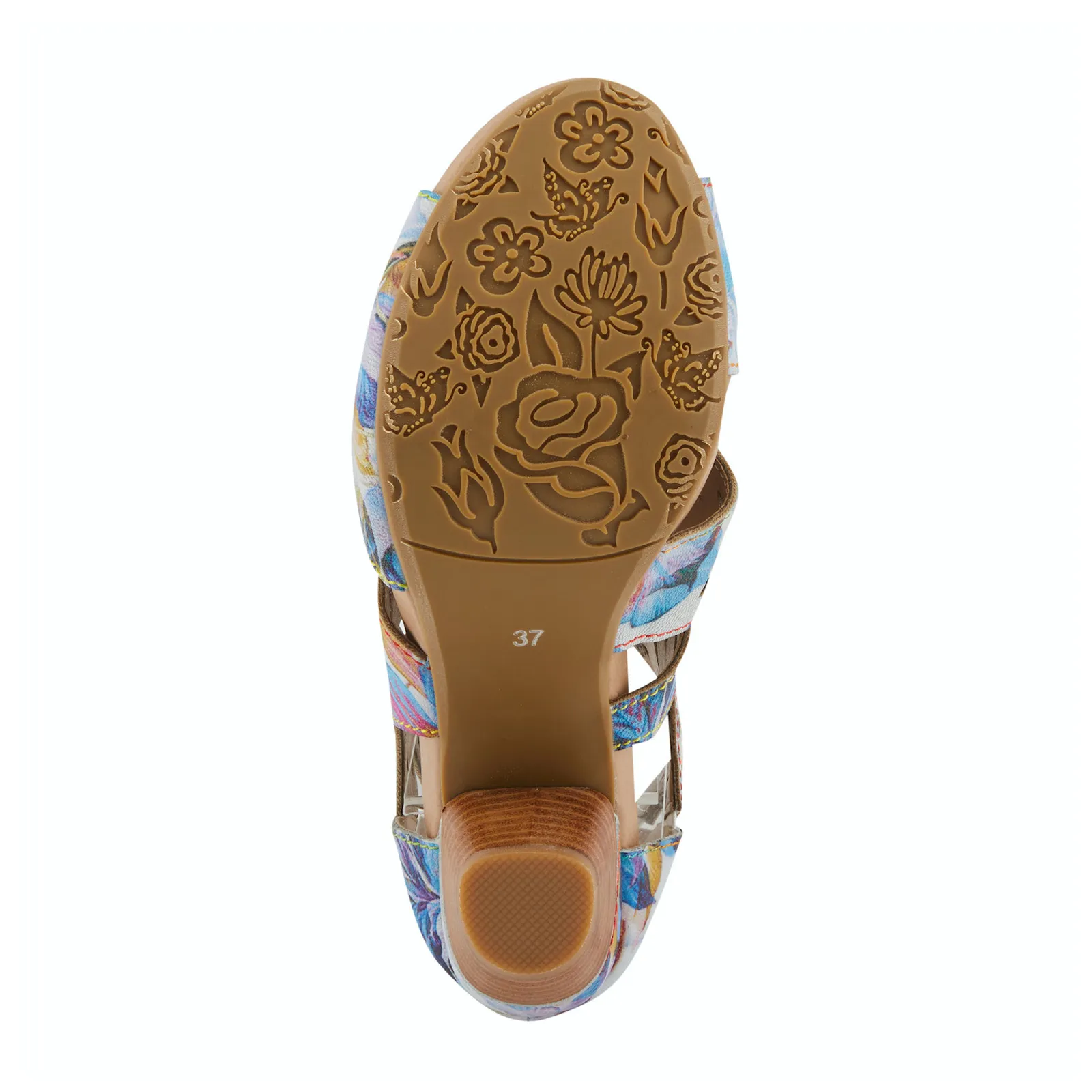 L'Artiste Icon Fleur Heeled Sandal (Women) - Blue Multi