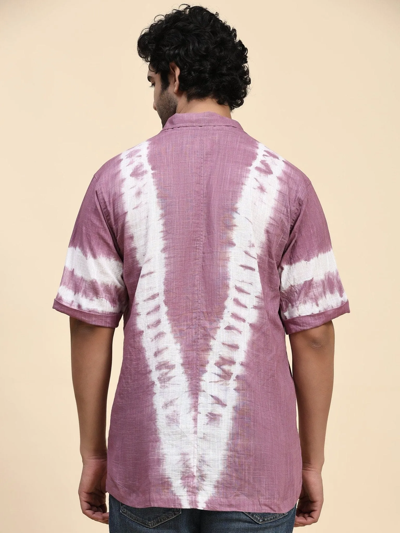 Lavender Hand Dyed Cotton Shirt