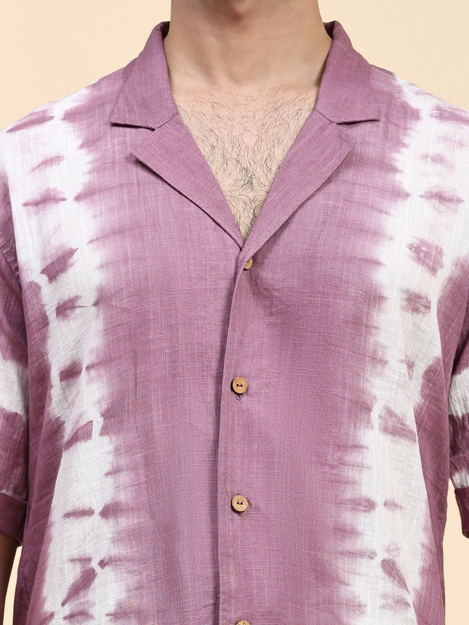 Lavender Hand Dyed Cotton Shirt