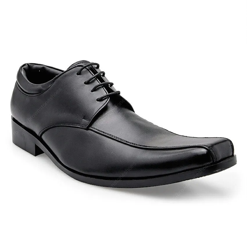 Leather Shoes City Oxford Flat Lace Black