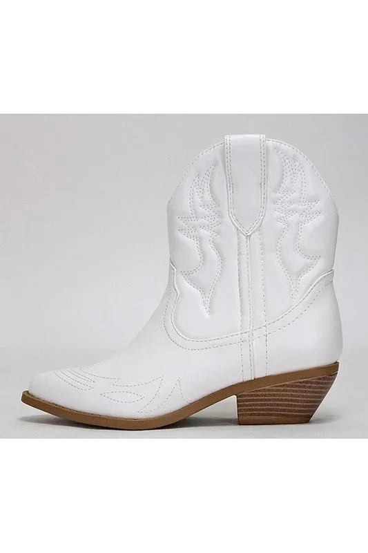 Luke White Western Boot