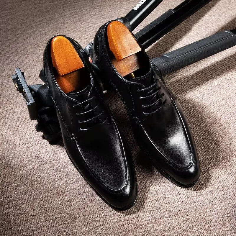 LuxeLeather Lace-Up Derbies Dress Shoes