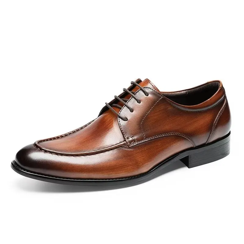 LuxeLeather Lace-Up Derbies Dress Shoes