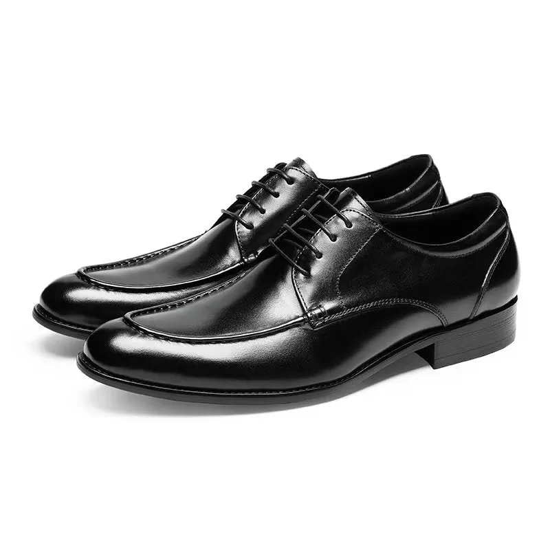 LuxeLeather Lace-Up Derbies Dress Shoes