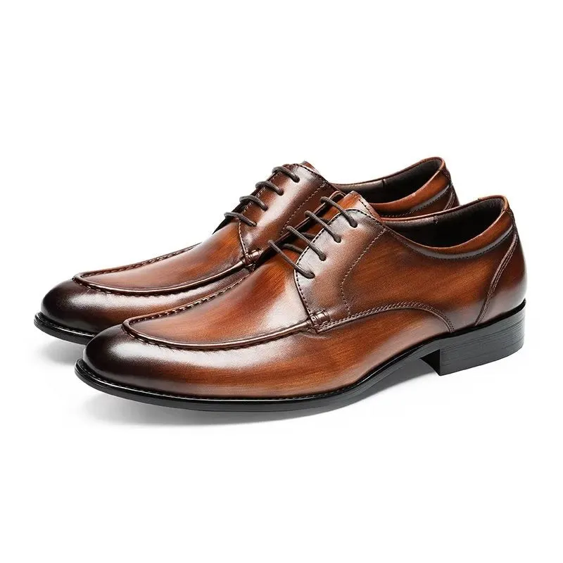 LuxeLeather Lace-Up Derbies Dress Shoes