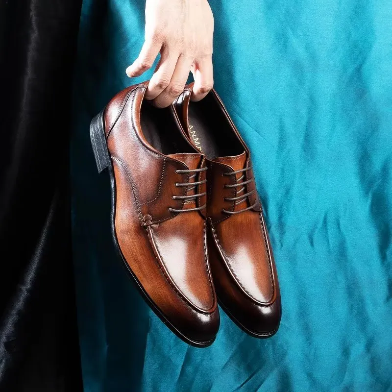 LuxeLeather Lace-Up Derbies Dress Shoes