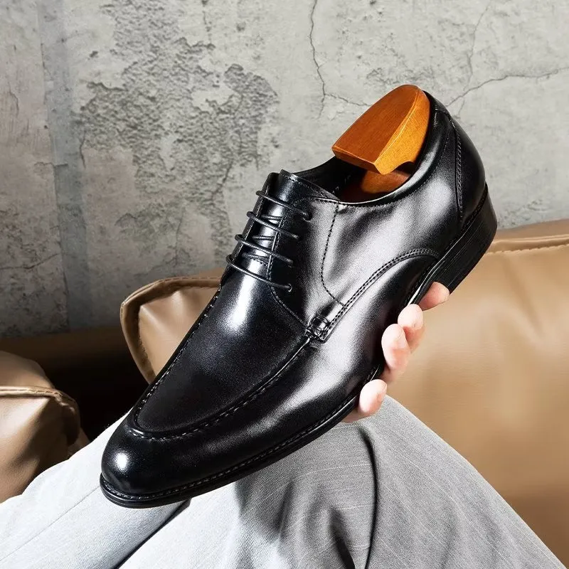 LuxeLeather Lace-Up Derbies Dress Shoes