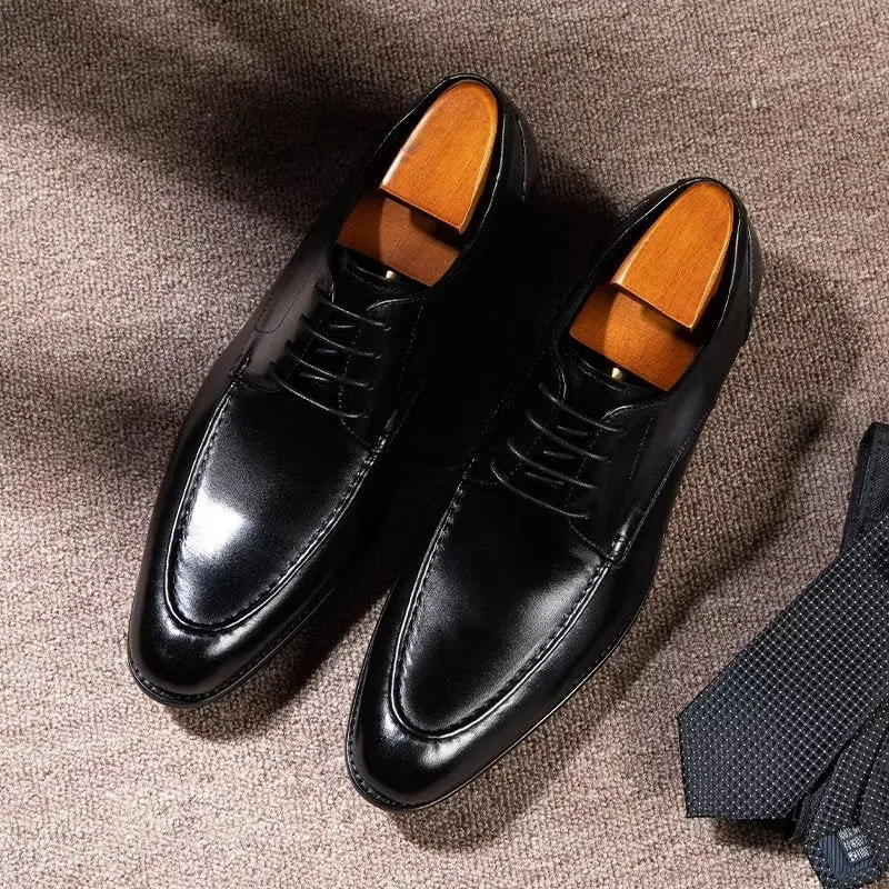 LuxeLeather Lace-Up Derbies Dress Shoes