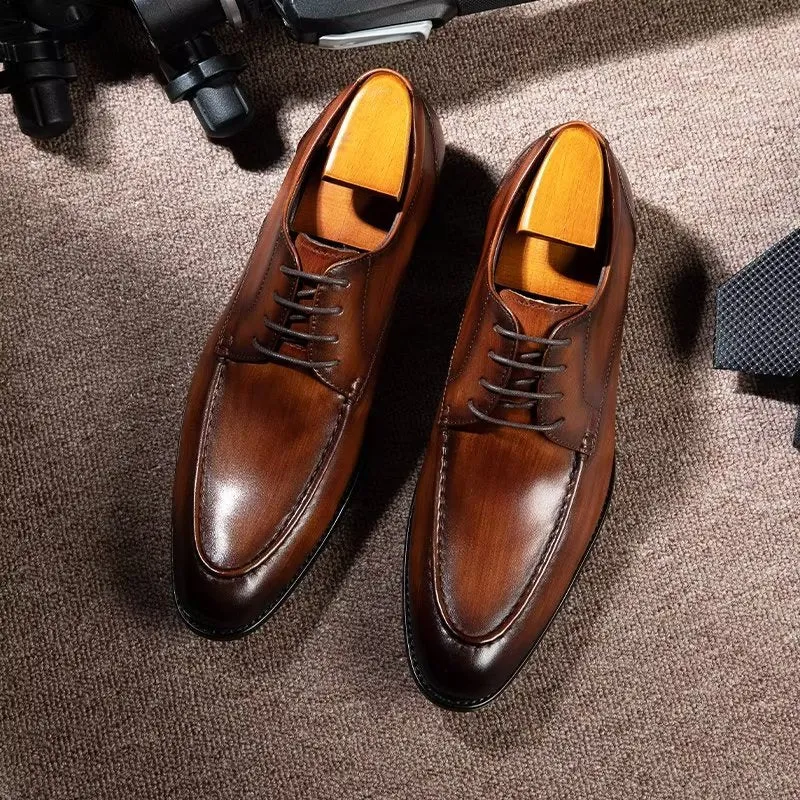 LuxeLeather Lace-Up Derbies Dress Shoes