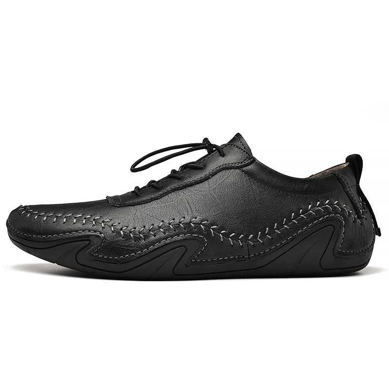 Men Athletic Breathable Handmade Leather Shoes