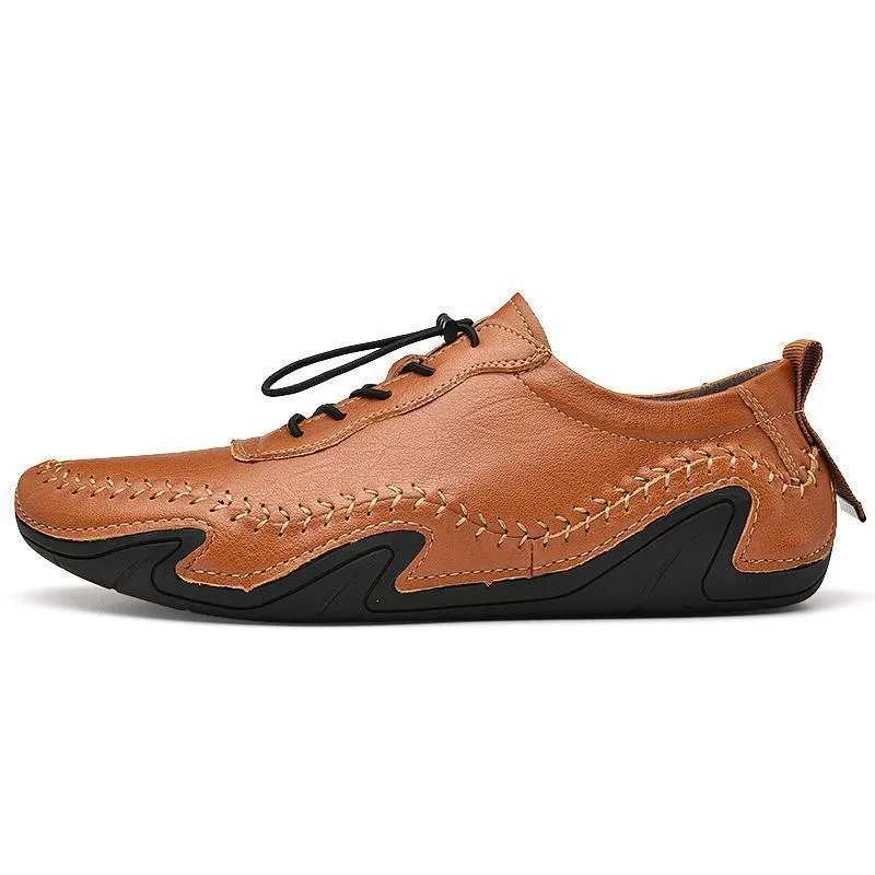 Men Athletic Breathable Handmade Leather Shoes