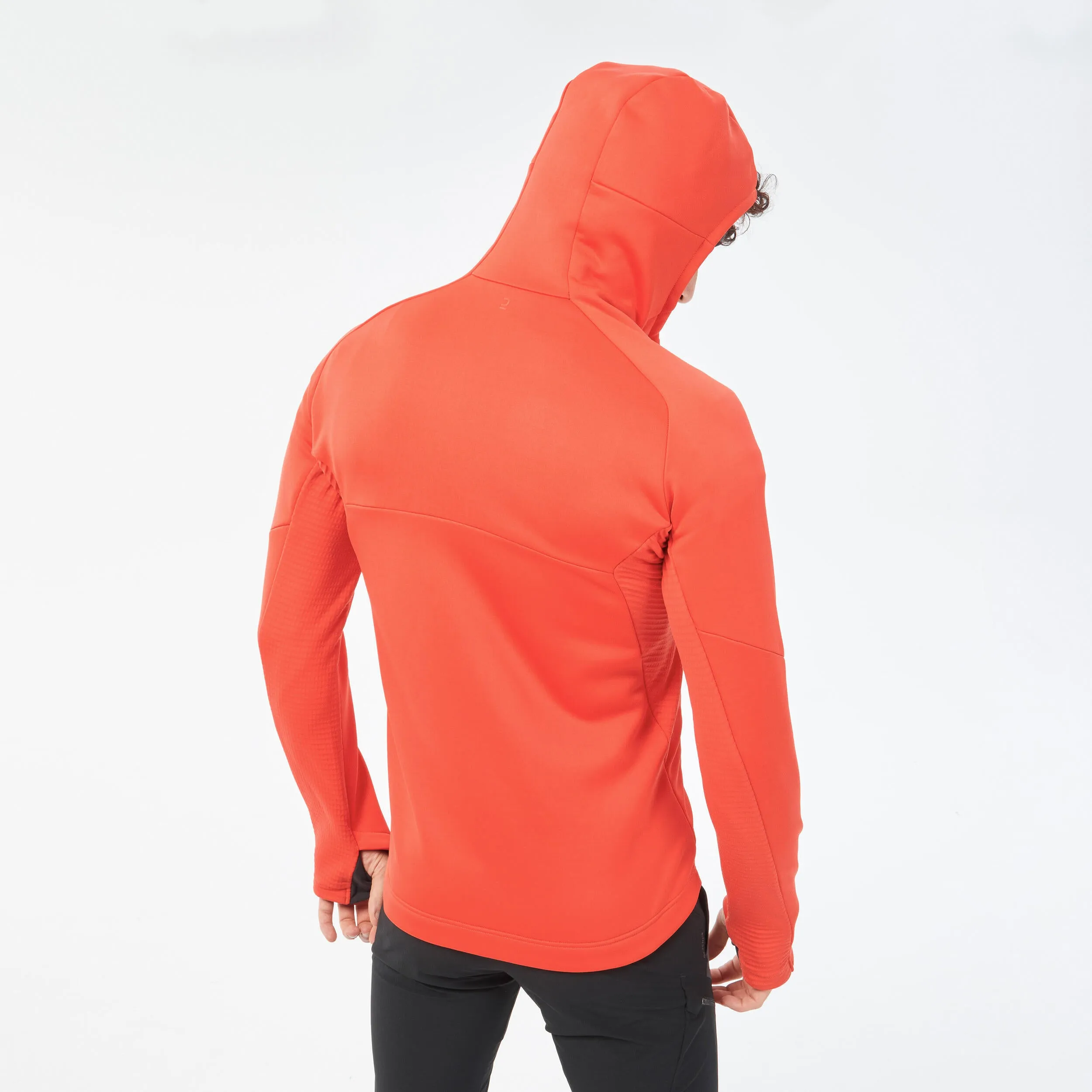 Men's fleece hiking sweatshirt Quechua MH520, red-orange