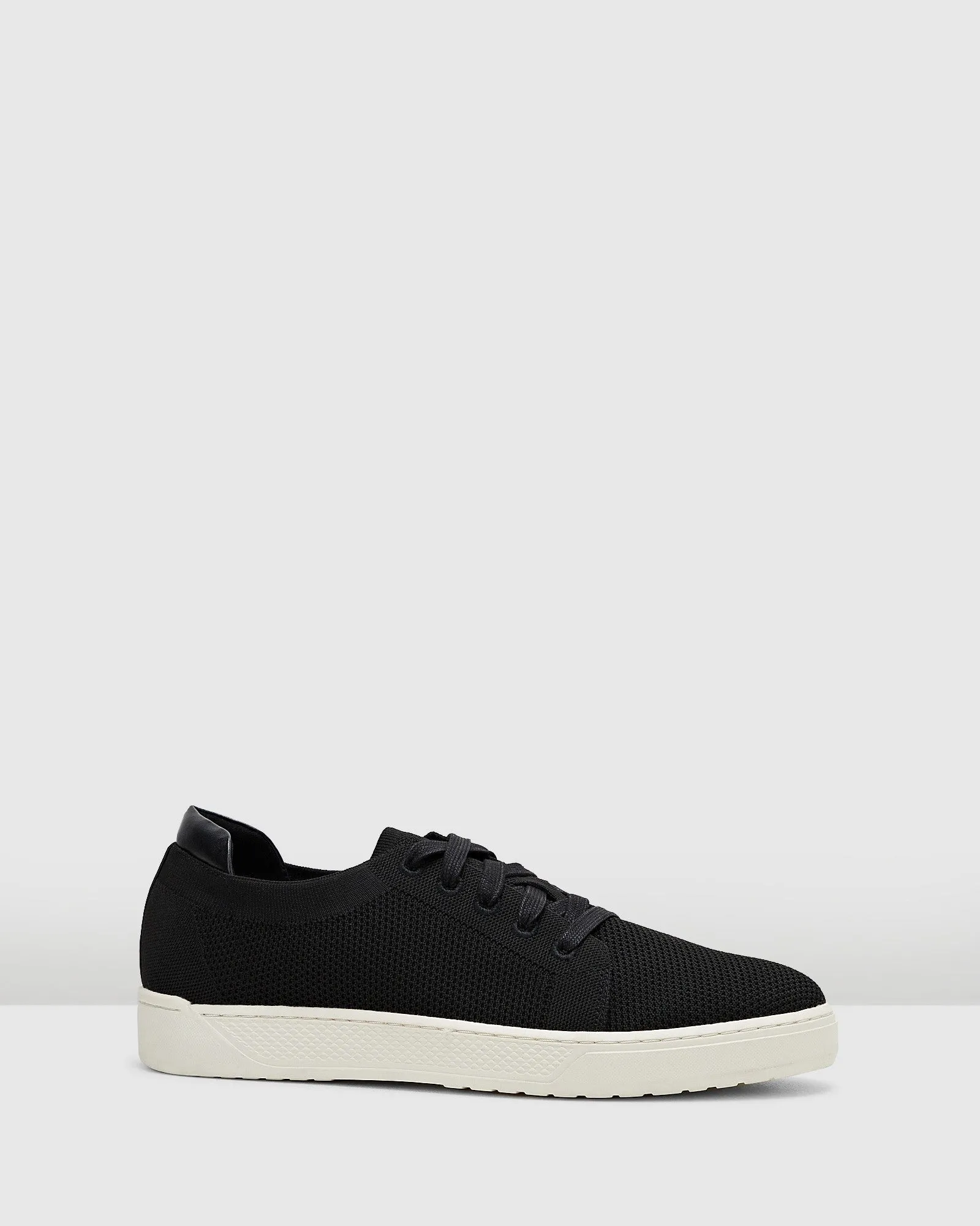 Mens Hush Puppies Allanby Black Flyknit Casual Lace Up Shoes