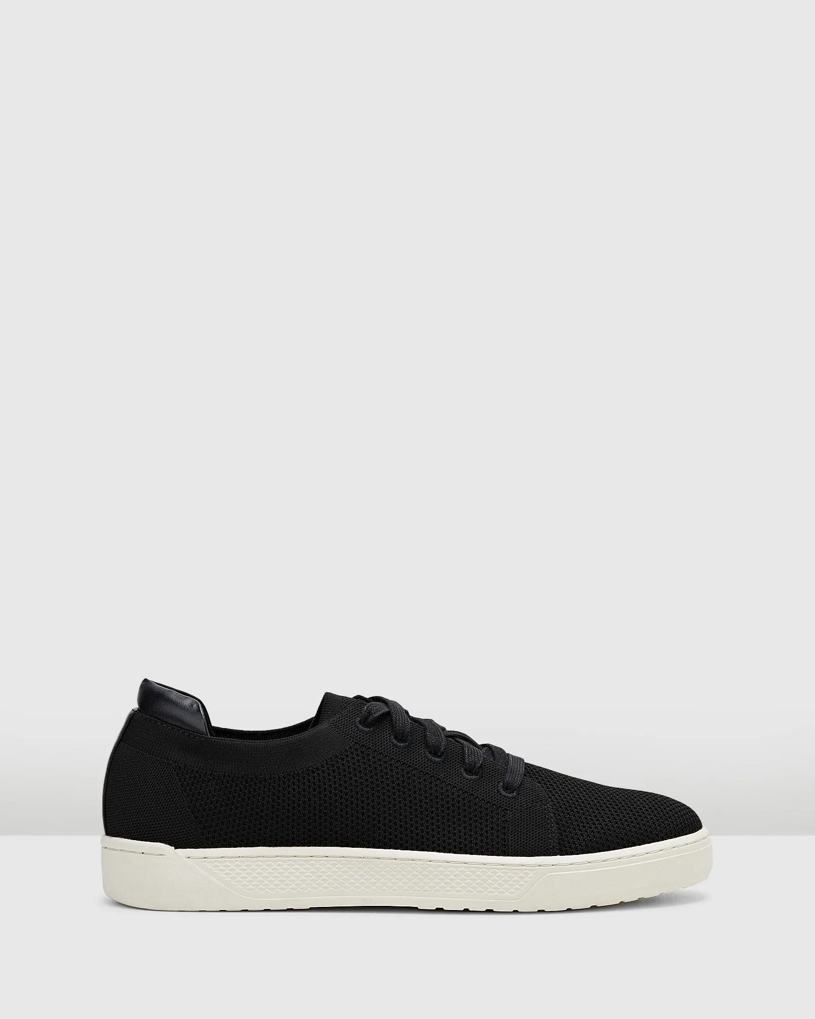 Mens Hush Puppies Allanby Black Flyknit Casual Lace Up Shoes