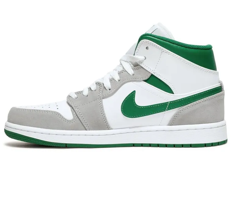 Men's Nike Air Jordan 1 Mid SE (Grey/Pine Green)