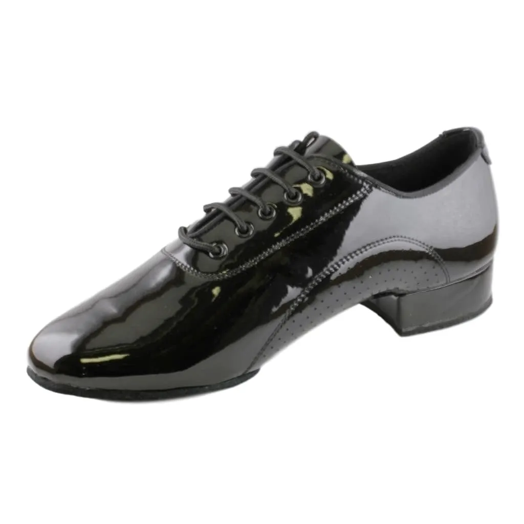 Men's Smooth Dance Shoes, Model E-400112, Black Patent Leather