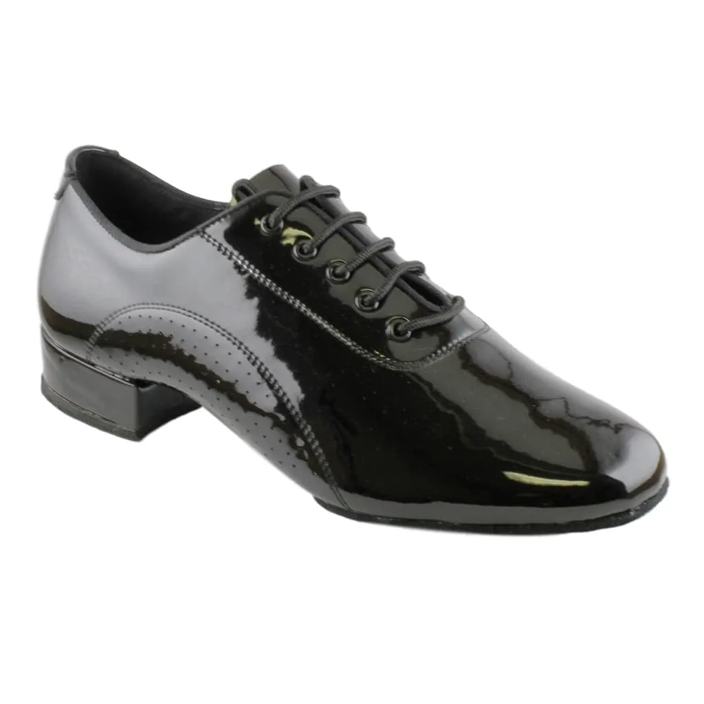 Men's Smooth Dance Shoes, Model E-400112, Black Patent Leather