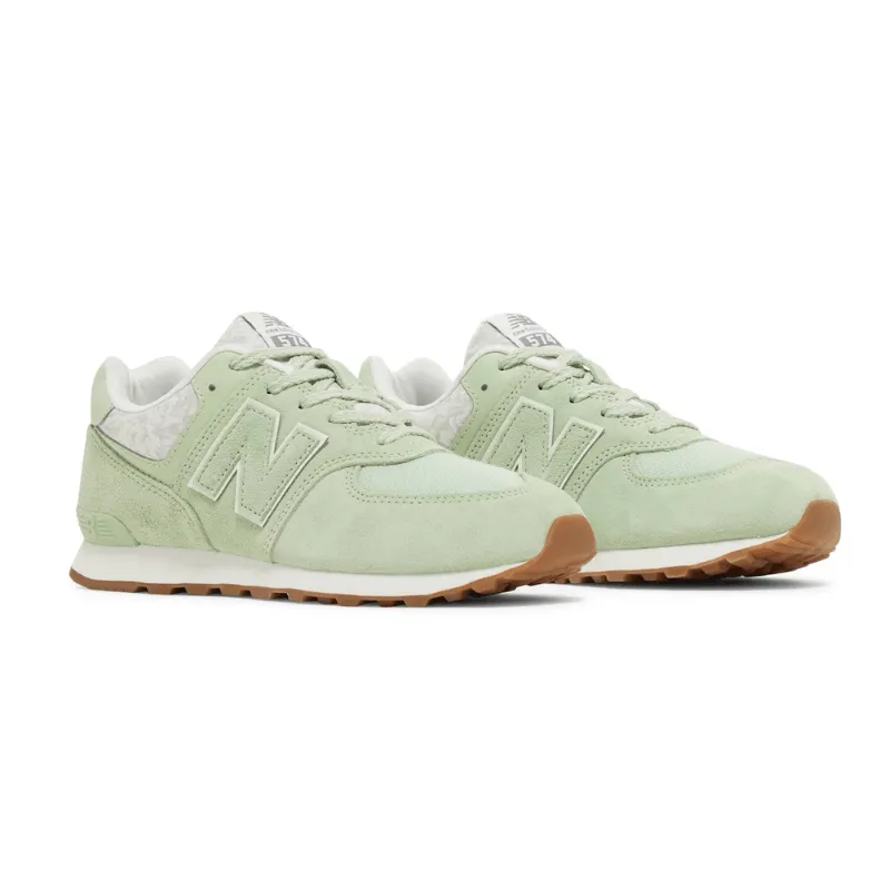 New Balance 574 Core "Floral Avocado Gum" - Boy's GS