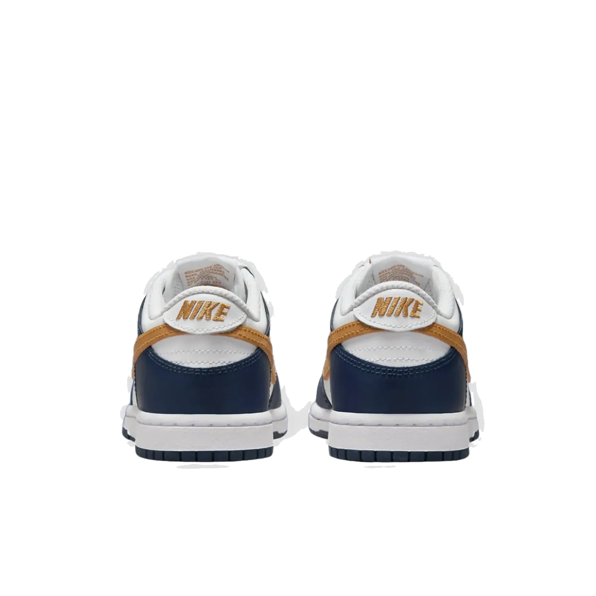 Nike Kids' Dunk Low Shoes - White / Midnight Navy / Wheat