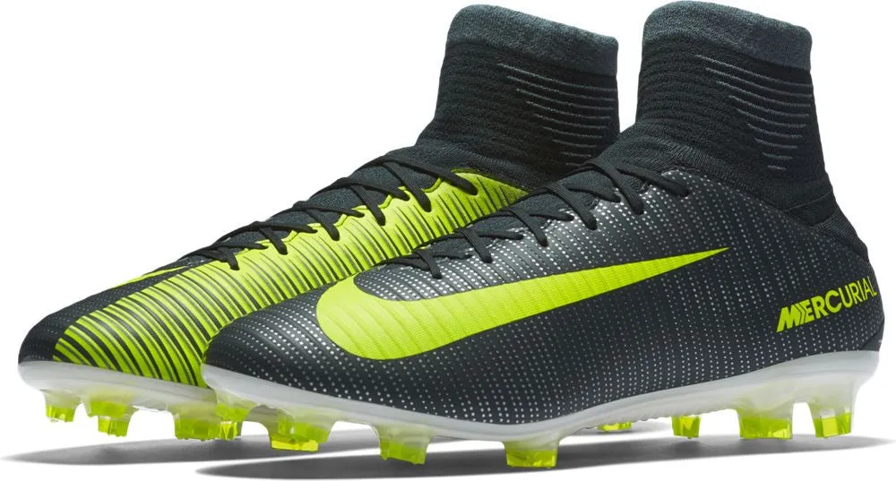 Nike Mercurial Veloce III Dynamic Fit CR7 FG Soccer Boots - Seaweed/Volt