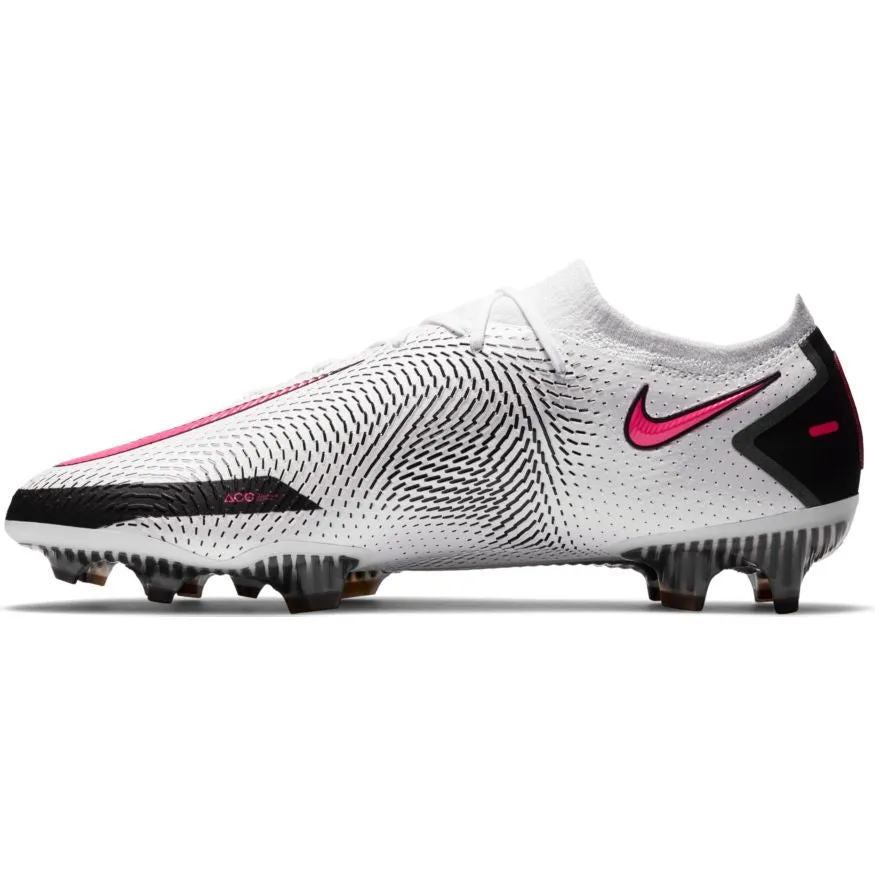 Nike Phantom GT Elite FG - WHITE/PINK BLAST-BLACK