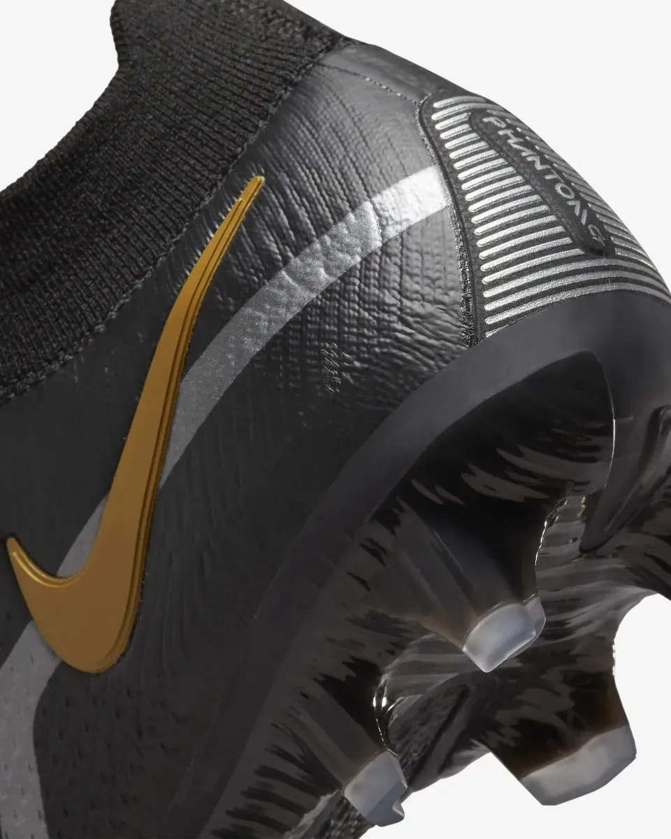 Nike Phantom GT2 Elite DF FG - Black-Dark Grey-Gold