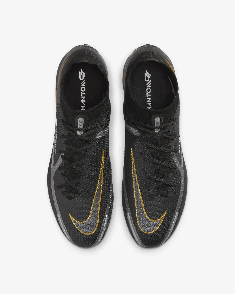 Nike Phantom GT2 Elite DF FG - Black-Dark Grey-Gold