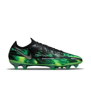 Nike Phantom GT2 Elite FG-BLACK/MTLC PLATINUM-GREEN STRIKE