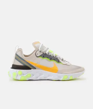 Nike React Element 87 Shoes - Light Orewood Brown / Laser Orange - Volt Glow