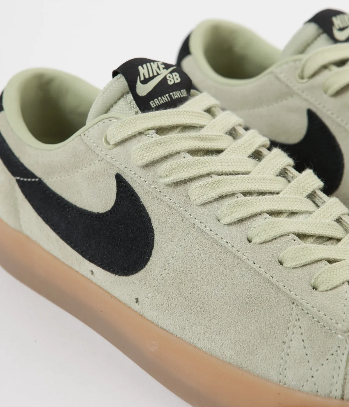 Nike SB Blazer Low GT Shoes - Olive Aura / Black - Olive Aura